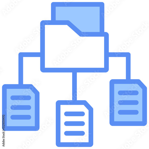 Data Organization Blue Icon