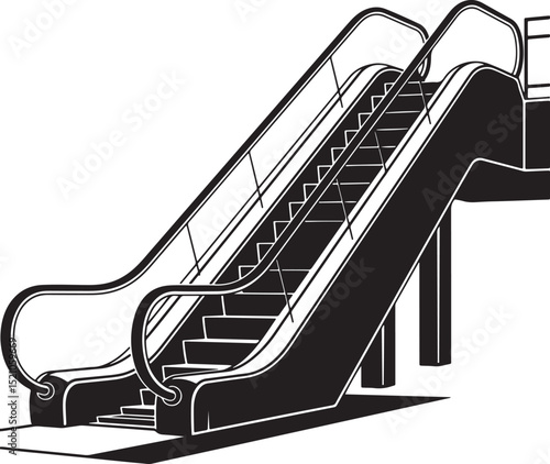 escalator Silhouette vector image