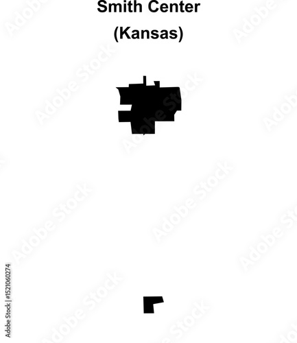 Smith Center (Kansas) blank outline map