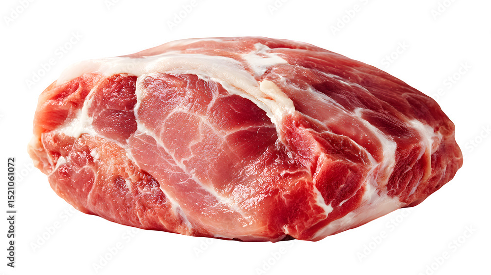 Obraz premium Raw pork shoulder cut, boneless, fresh and uncooked