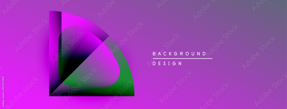 Abstract geometric shape over vibrant purple gradient. Text reads background design. Minimalist composition, modern aesthetic. Abstract geometric shape over vibrant purple gradient. Text reads background design. Minimalist composition, modern aesthetic.
