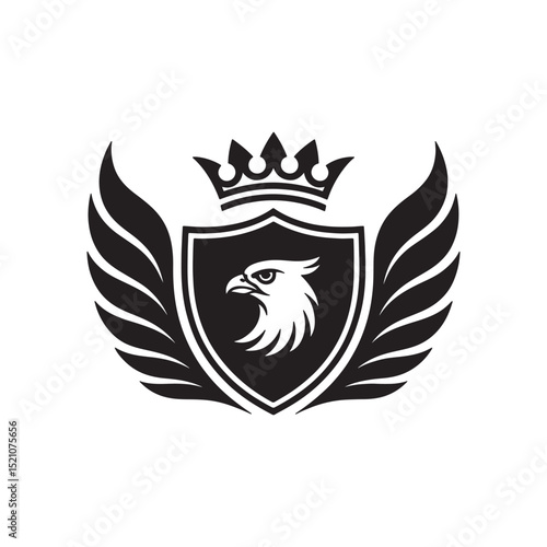 Unique crest crown logo Modern and minimalist vector and abstract logo