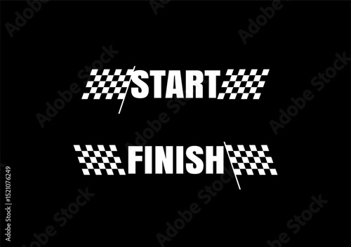 flag start race vector illustration
