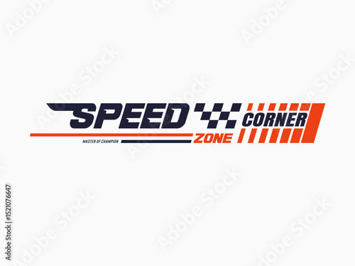 speed racing typography custom design