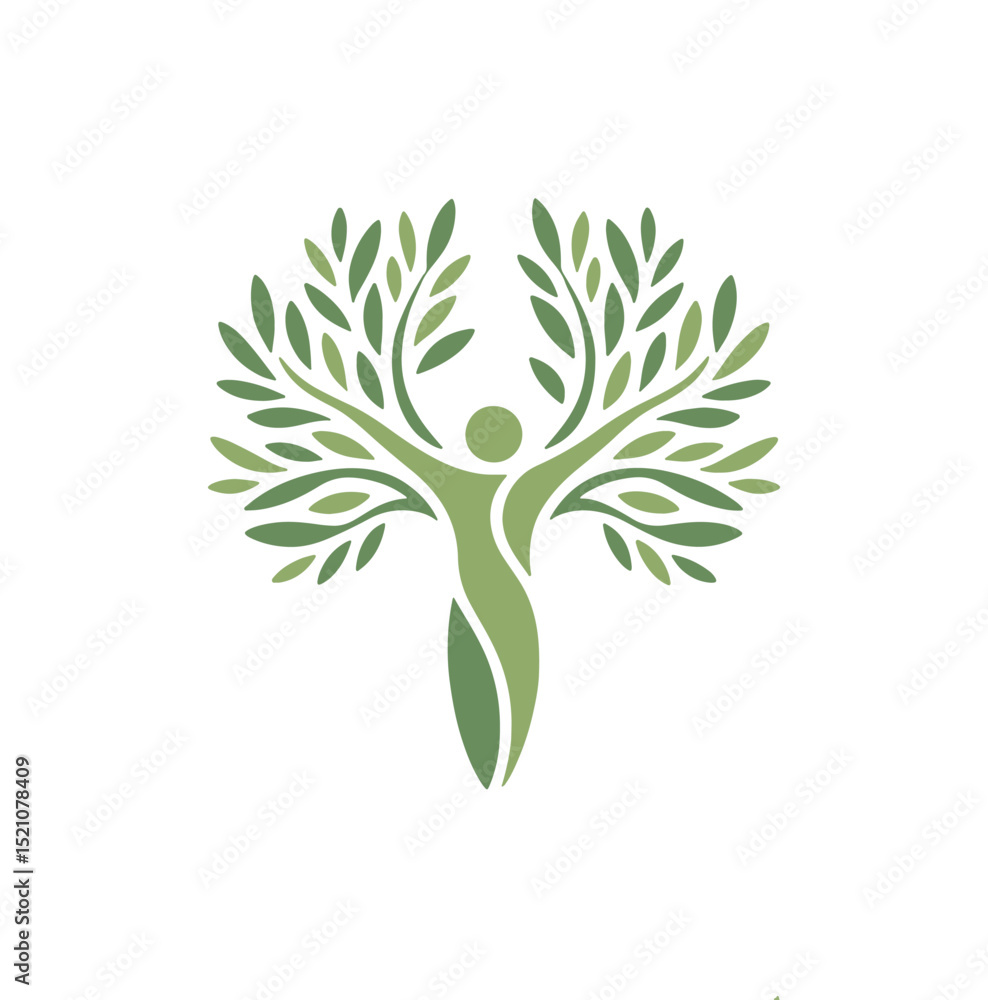 Naklejka premium Unique wellness logo Modern and minimalist vector and abstract logo