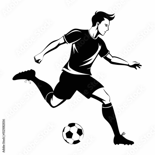 soccer player silhouette