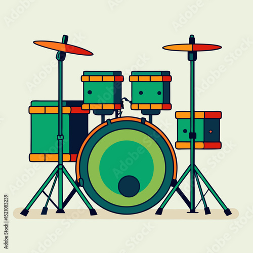 drum set vector illustration