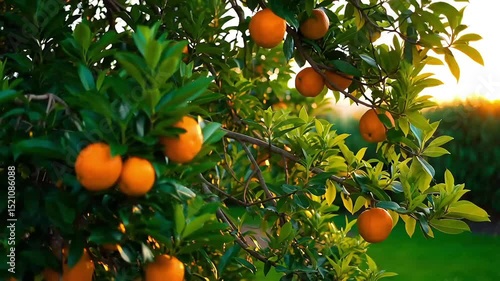 orange tree with fruits