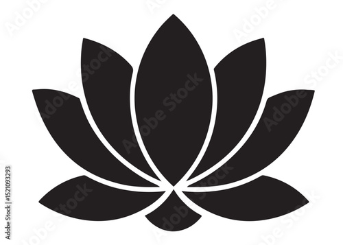 lotus flowar logo silhouette vector, nelumbo nucifera logo icon silhouette, black lotus flowar logo silhouette illustration, lotus blossoms flower vector logo silhouette design on white background 