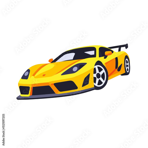 Yellow-Race-Car-Vector-Illustration-Speedster