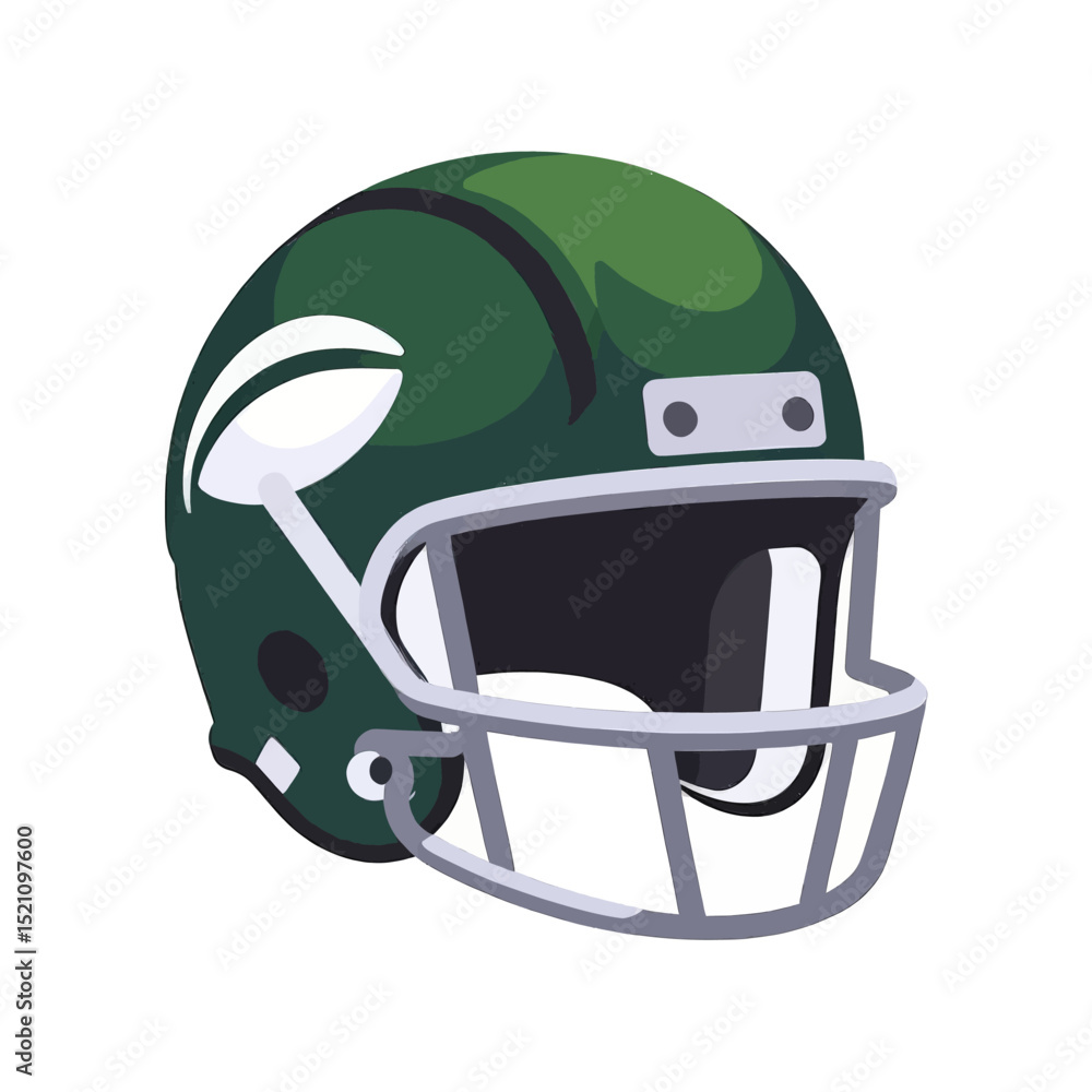 Naklejka premium Green-Football-Helmet-Illustration-Vector
