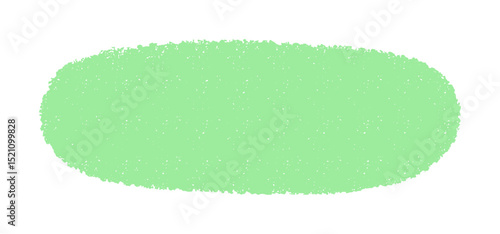 手描きのシンプルでかわいい緑色の楕円形 - 背景やフレームなど横長の装飾パーツの素材