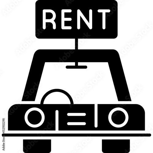 Peer-to-Peer Car Rental Icon