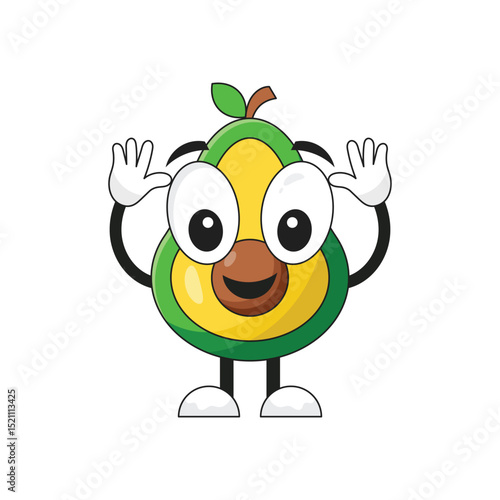  Avocado Cartoon Character