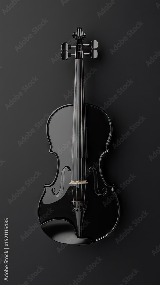 Fototapeta premium Black violin on dark background