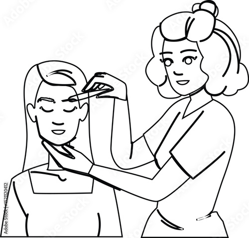 shape eyebrow shaping vector