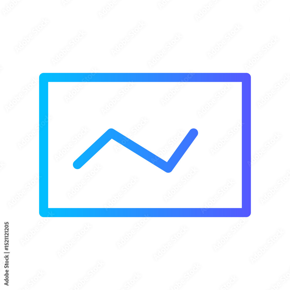 line chart gradient icon line chart gradient icon
