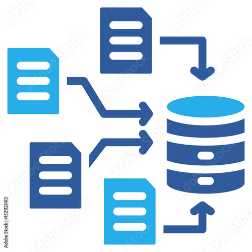Data Merge Blueprint Icon