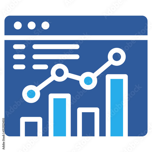 Data Dashboard Blueprint Icon