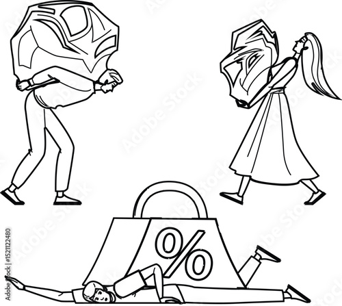 interest heavy finance burden vector