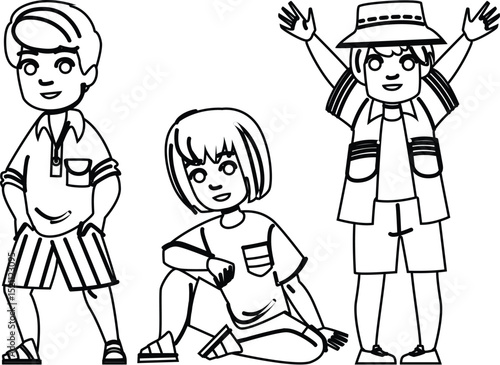 shirts kid boy summer fashion vector