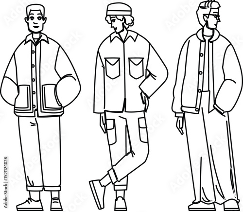 loafers man spring fashion vector