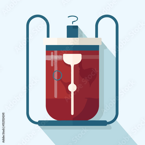 Professional Tube Blood Donation Medical Health Care Icon Flat Design for Projects