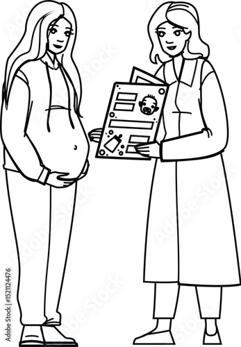 woman obstetricians maternity care vector