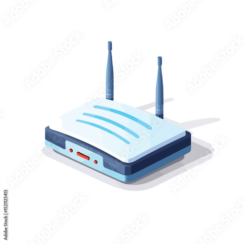 Professional Vector Illustration of a Wi-Fi Router Inside a House Modem Icon