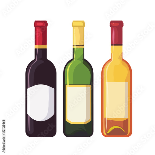 Vector Illustration of Wine Bottles Isolated Icon for Professional and Commercial Use