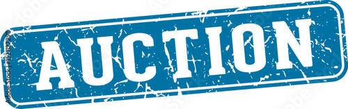 auction rectangular sign. auction stamp