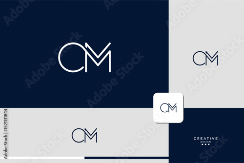 CM, MC, C, M, Abstract Letters Logo Monogram
