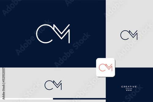 CM, MC, C, M, Abstract Letters Logo Monogram

