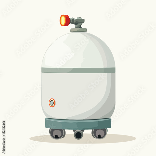 Modern Vector Illustration of Isolated Natural Gas Container for Industrial Use