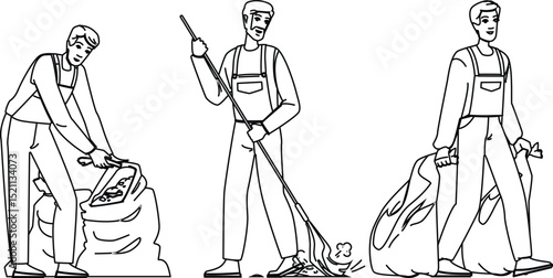 pile construction garbage vector