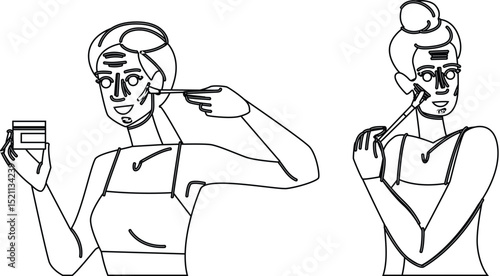sculpt contouring makeup vector