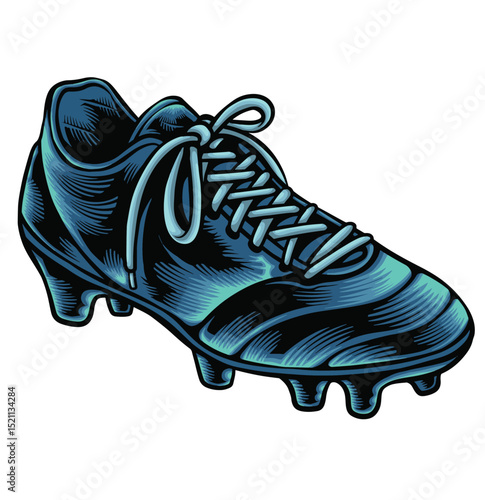 Football boots soccer shoes vector illustration