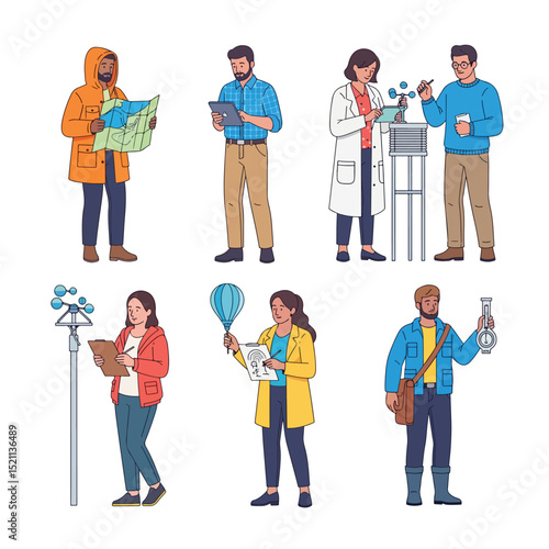 Weather Scientists and Meteorologists Conducting Climate Research