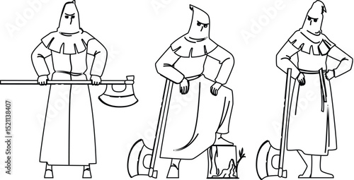 character executioner medieval vector