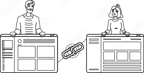 web external linking vector