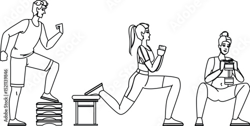 calf fitness exercises leg vector