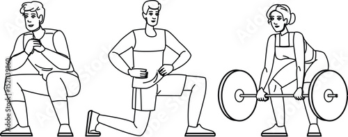 deadlifts fitness exercises leg vector