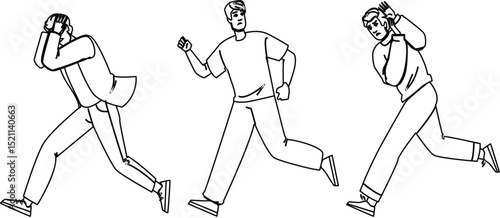 terror frightened man vector