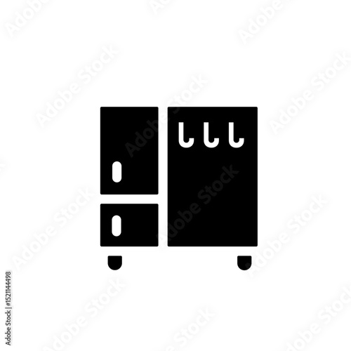 dress cupboard wit 2 drawer glyph icon