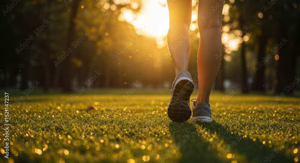custom made wallpaper toronto digitalMorning jogging adventure urban park lifestyle image serene nature low angle health and wellness concept