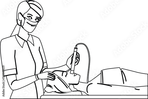 skin microdermabrasion procedure vector