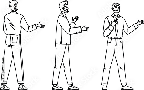 communicator public speaker man vector