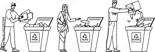 composting sorting trash vector