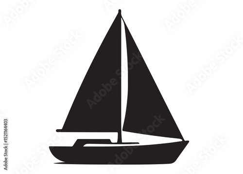 Sail boat logo silhouette vector design, sail boat logo icon silhouette, sailboat sailing ship logo vector illustration, sailboat and sailing ship vector silhouette logo design on white background