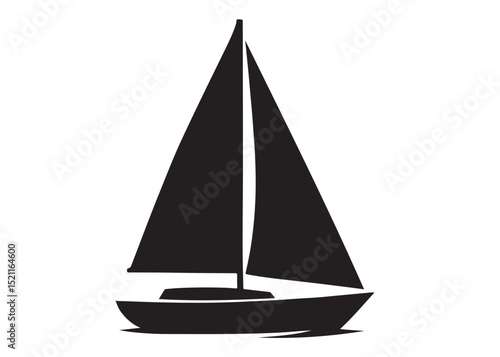 Sail boat logo silhouette vector design, sail boat logo icon silhouette, sailboat sailing ship logo vector illustration, sailboat and sailing ship vector silhouette logo design on white background